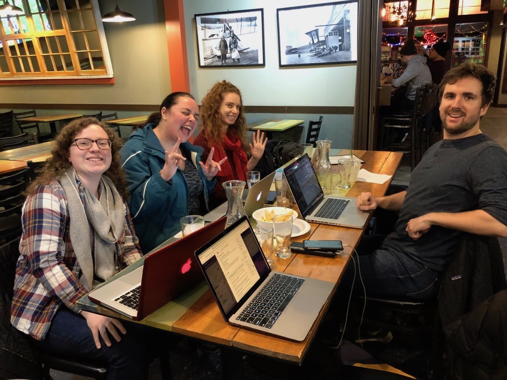 The wild and wacky LMP Calendar Squad hard at work.